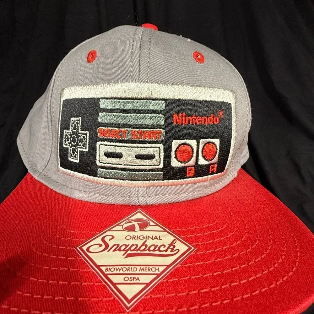 Nintendo Gray and Red Orginal Snapback Hat